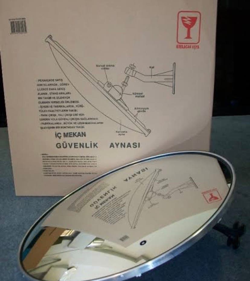 İç Mekan Dışbükey (Konveks) Güvenlik ve Gözetleme Aynası